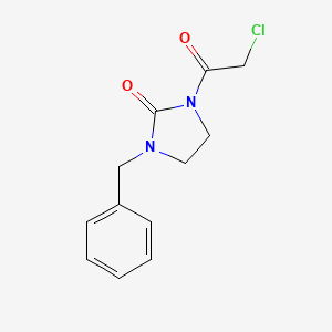 molecular formula C12H13ClN2O2 B2647297 1-(2-Chloroacetyl)-3-benzylimidazolidin-2-one CAS No. 930395-80-5