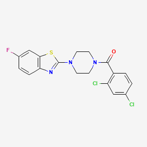 (2,4-Dichlorophenyl)(4-(6-fluorobenzo[d]thiazol-2-yl)piperazin-1-yl)methanone