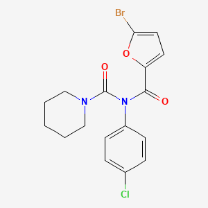 molecular formula C17H16BrClN2O3 B2647307 N-(5-溴呋喃-2-羰基)-N-(4-氯苯基)哌啶-1-甲酰胺 CAS No. 899992-73-5