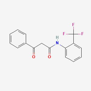 molecular formula C16H12F3NO2 B2647308 3-Oxo-3-phenyl-N-[2-(trifluoromethyl)phenyl]-propanamide CAS No. 393-34-0