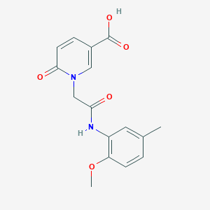 molecular formula C16H16N2O5 B2647323 1-{2-[(2-甲氧基-5-甲基苯基)氨基]-2-氧代乙基}-6-氧代-1,6-二氢吡啶-3-羧酸 CAS No. 1225871-83-9