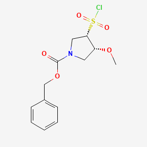 Benzyl (3S,4R)-3-chlorosulfonyl-4-methoxypyrrolidine-1-carboxylate