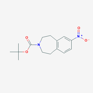 molecular formula C15H20N2O4 B2647333 tert-butyl 7-nitro-2,3,4,5-tetrahydro-1H-3-benzazepine-3-carboxylate CAS No. 118454-23-2