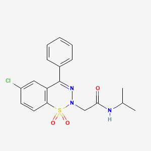2-(6-chloro-1,1-dioxido-4-phenyl-2H-1,2,3-benzothiadiazin-2-yl)-N-isopropylacetamide