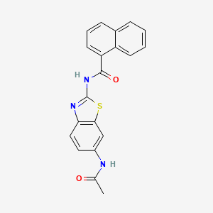 molecular formula C20H15N3O2S B2647337 N-(6-乙酰氨基-1,3-苯并噻唑-2-基)萘-1-甲酰胺 CAS No. 313262-02-1