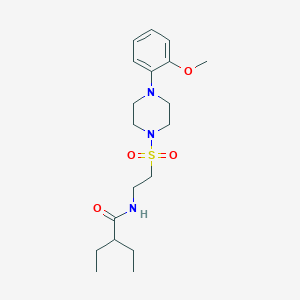 2-ethyl-N-(2-((4-(2-methoxyphenyl)piperazin-1-yl)sulfonyl)ethyl)butanamide