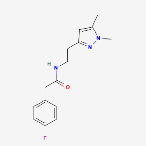 N-(2-(1,5-dimethyl-1H-pyrazol-3-yl)ethyl)-2-(4-fluorophenyl)acetamide
