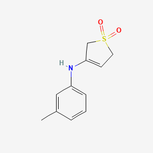 molecular formula C11H13NO2S B2647359 N-(3-methylphenyl)-1,1-dioxo-2,5-dihydrothiophen-3-amine CAS No. 1795067-17-2