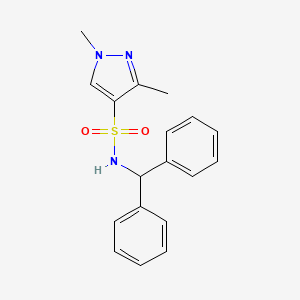 N-benzhydryl-1,3-dimethyl-1H-pyrazole-4-sulfonamide