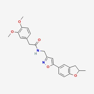 2-(3,4-dimethoxyphenyl)-N-((5-(2-methyl-2,3-dihydrobenzofuran-5-yl)isoxazol-3-yl)methyl)acetamide