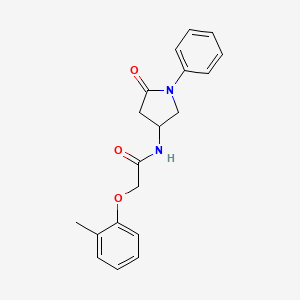 N-(5-oxo-1-phenylpyrrolidin-3-yl)-2-(o-tolyloxy)acetamide