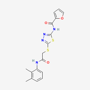 molecular formula C17H16N4O3S2 B2647396 N-[5-[2-(2,3-dimethylanilino)-2-oxoethyl]sulfanyl-1,3,4-thiadiazol-2-yl]furan-2-carboxamide CAS No. 392294-27-8