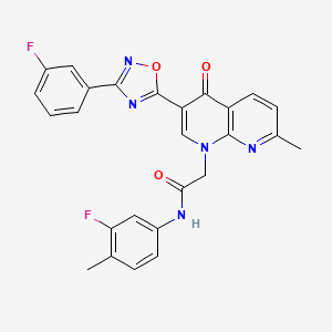 2-(3-chlorobenzyl)-3-methyl-N-(2-methylbenzyl)-1-oxo-1,2,3,4-tetrahydroisoquinoline-3-carboxamide