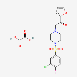2-(4-((3-Chloro-4-fluorophenyl)sulfonyl)piperazin-1-yl)-1-(furan-2-yl)ethanone oxalate