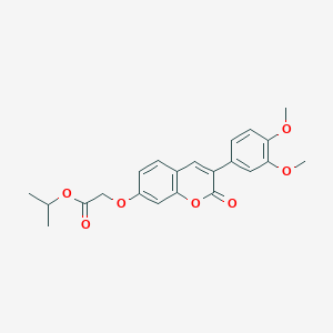 molecular formula C22H22O7 B2647404 Methylethyl 2-[3-(3,4-dimethoxyphenyl)-2-oxochromen-7-yloxy]acetate CAS No. 869079-86-7