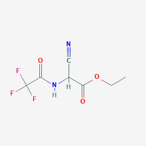molecular formula C7H7F3N2O3 B2647410 Ethyl 2-cyano-2-(2,2,2-trifluoroacetamido)acetate CAS No. 1008711-58-7