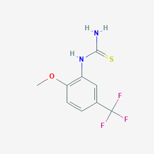 molecular formula C9H9F3N2OS B2647419 [2-Methoxy-5-(trifluoromethyl)phenyl]thiourea CAS No. 1377582-02-9