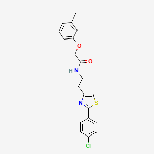 molecular formula C20H19ClN2O2S B2647425 N-{2-[2-(4-氯苯基)-1,3-噻唑-4-基]乙基}-2-(3-甲基苯氧基)乙酰胺 CAS No. 923179-27-5