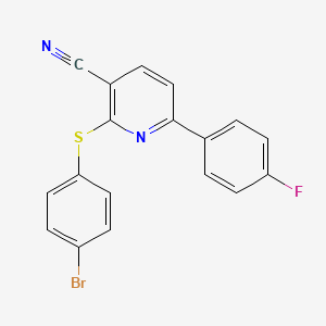 2-[(4-Bromophenyl)sulfanyl]-6-(4-fluorophenyl)nicotinonitrile