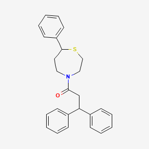 3,3-Diphenyl-1-(7-phenyl-1,4-thiazepan-4-yl)propan-1-one