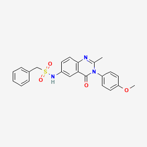 N-(3-(4-methoxyphenyl)-2-methyl-4-oxo-3,4-dihydroquinazolin-6-yl)-1-phenylmethanesulfonamide
