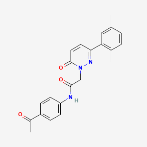 molecular formula C22H21N3O3 B2647434 N-(4-acetylphenyl)-2-[3-(2,5-dimethylphenyl)-6-oxopyridazin-1-yl]acetamide CAS No. 899968-37-7