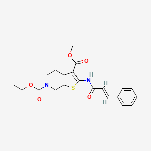molecular formula C21H22N2O5S B2647445 6-ethyl 3-methyl 2-cinnamamido-4,5-dihydrothieno[2,3-c]pyridine-3,6(7H)-dicarboxylate CAS No. 864926-13-6