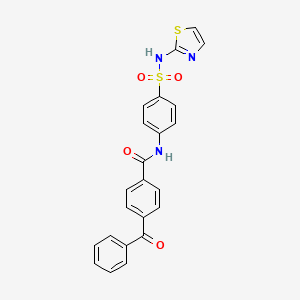 molecular formula C23H17N3O4S2 B2647462 4-benzoyl-N-(4-(N-(thiazol-2-yl)sulfamoyl)phenyl)benzamide CAS No. 325482-66-4