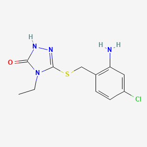 3-[(2-amino-4-chlorophenyl)methylsulfanyl]-4-ethyl-1H-1,2,4-triazol-5-one