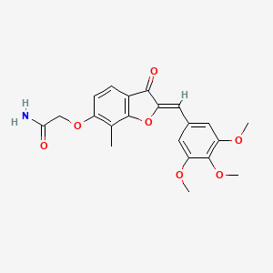 (Z)-2-((7-methyl-3-oxo-2-(3,4,5-trimethoxybenzylidene)-2,3-dihydrobenzofuran-6-yl)oxy)acetamide