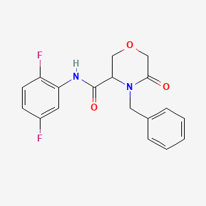 4-benzyl-N-(2,5-difluorophenyl)-5-oxomorpholine-3-carboxamide