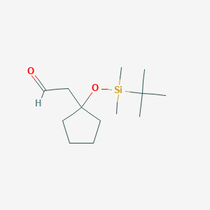 2-{1-[(Tert-butyldimethylsilyl)oxy]cyclopentyl}acetaldehyde