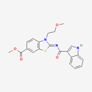 (Z)-methyl 2-((1H-indole-3-carbonyl)imino)-3-(2-methoxyethyl)-2,3-dihydrobenzo[d]thiazole-6-carboxylate