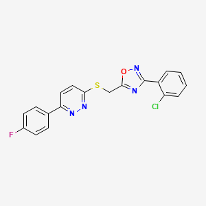 3-(2-Chlorophenyl)-5-(((6-(4-fluorophenyl)pyridazin-3-yl)thio)methyl)-1,2,4-oxadiazole