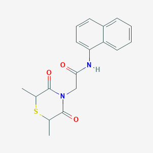 2-(2,6-dimethyl-3,5-dioxothiomorpholin-4-yl)-N-naphthalen-1-ylacetamide