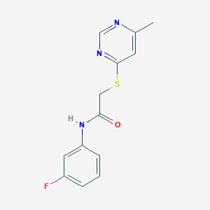 N-(3-fluorophenyl)-2-((6-methylpyrimidin-4-yl)thio)acetamide