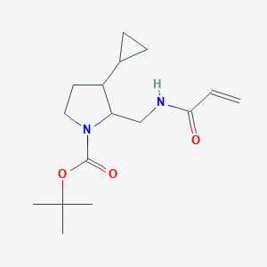 Tert-butyl 3-cyclopropyl-2-[(prop-2-enoylamino)methyl]pyrrolidine-1-carboxylate