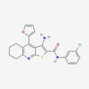 3-amino-N-(3-chlorophenyl)-4-(furan-2-yl)-5,6,7,8-tetrahydrothieno[2,3-b]quinoline-2-carboxamide