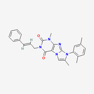 3-cinnamyl-8-(2,5-dimethylphenyl)-1,7-dimethyl-1H-imidazo[2,1-f]purine-2,4(3H,8H)-dione