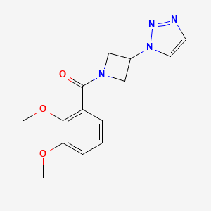 molecular formula C14H16N4O3 B2647509 (3-(1H-1,2,3-triazol-1-yl)azetidin-1-yl)(2,3-dimethoxyphenyl)methanone CAS No. 2034312-50-8