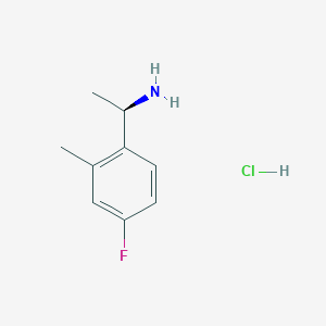 molecular formula C9H13ClFN B2647512 (1R)-1-(4-Fluoro-2-methylphenyl)ethan-1-amine hydrochloride CAS No. 2126142-92-3