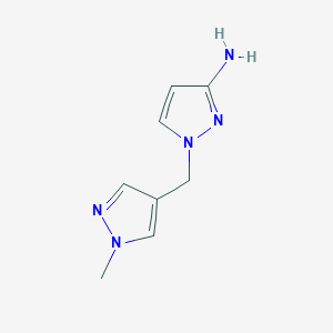 molecular formula C8H11N5 B2647526 1-[(1-methyl-1H-pyrazol-4-yl)methyl]-1H-pyrazol-3-amine CAS No. 1005584-17-7