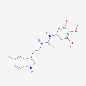 molecular formula C21H25N3O3S B264753 1-[2-(5-methyl-1H-indol-3-yl)ethyl]-3-(3,4,5-trimethoxyphenyl)thiourea 