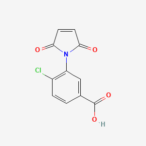 molecular formula C11H6ClNO4 B2647530 4-chloro-3-(2,5-dioxo-2,5-dihydro-1H-pyrrol-1-yl)benzoic acid CAS No. 196865-76-6