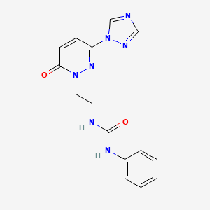 1-(2-(6-oxo-3-(1H-1,2,4-triazol-1-yl)pyridazin-1(6H)-yl)ethyl)-3-phenylurea