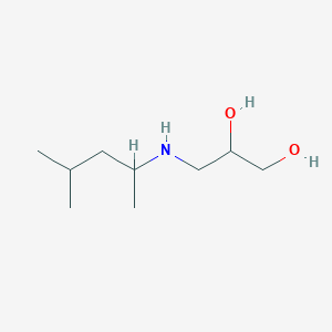 molecular formula C9H21NO2 B2647543 3-[(4-Methylpentan-2-yl)amino]propane-1,2-diol CAS No. 1467311-03-0