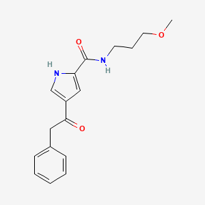 molecular formula C17H20N2O3 B2647550 N-(3-methoxypropyl)-4-(2-phenylacetyl)-1H-pyrrole-2-carboxamide CAS No. 477870-54-5
