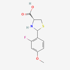 (4R)-2-(2-fluoro-4-methoxyphenyl)thiazolidine-4-carboxylic acid