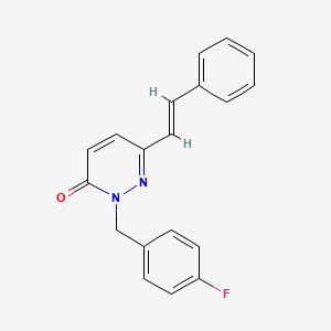 molecular formula C19H15FN2O B2647556 2-(4-fluorobenzyl)-6-styryl-3(2H)-pyridazinone CAS No. 303146-97-6