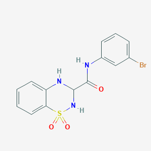 molecular formula C14H12BrN3O3S B2647557 N-(3-溴苯基)-3,4-二氢-2H-1,2,4-苯并噻二嗪-3-甲酰胺 1,1-二氧化物 CAS No. 941877-21-0
